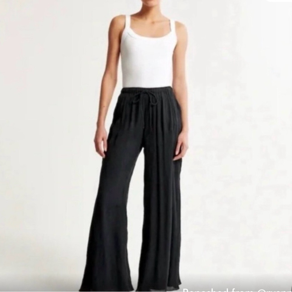 Abercrombie crinkle tie waist pant medium - Picture 2 of 6